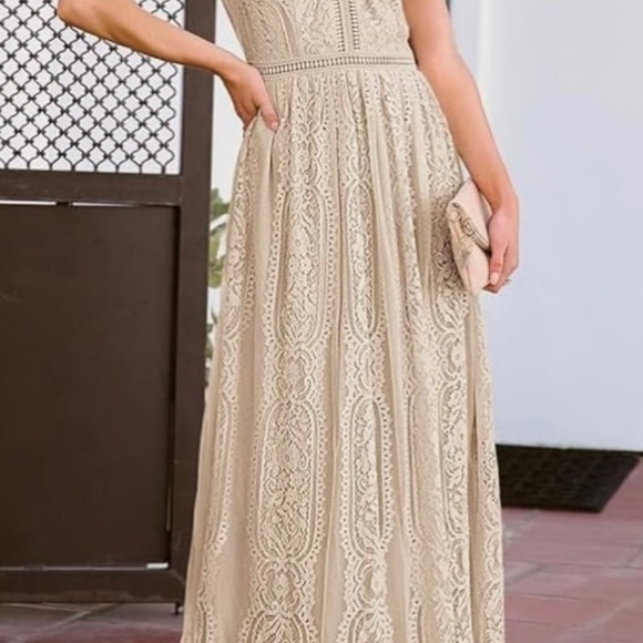 Ivory lace boho maxi dress - Picture 6 of 8